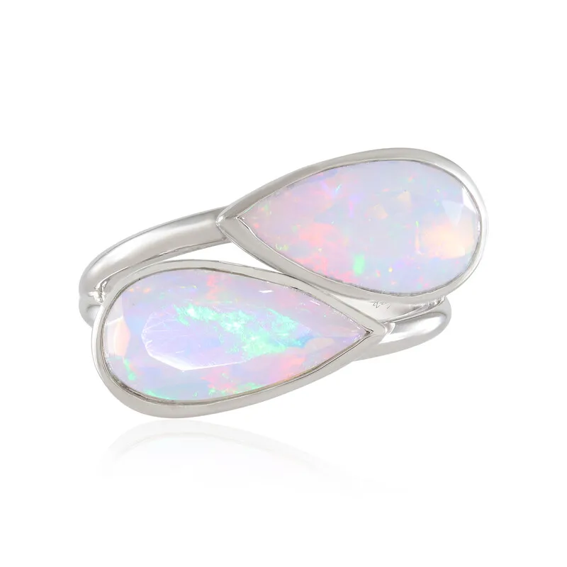 Anello in argento con Opale di Welo AAA (de Melo)