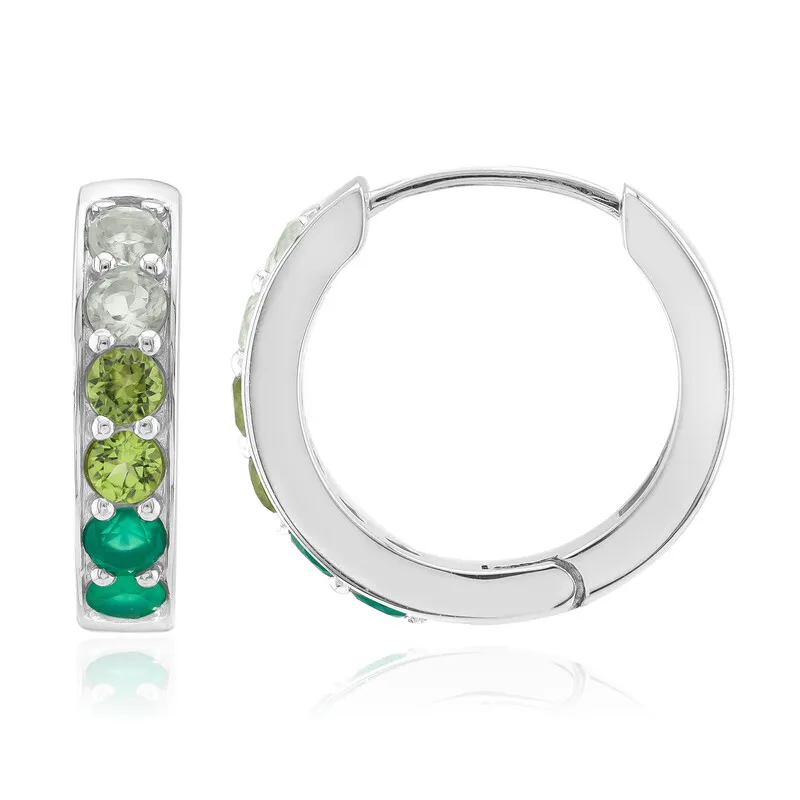 Orecchini in argento con Ametista Verde