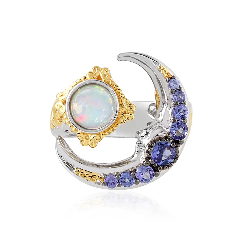 Anello in argento con Opale di Welo (Gems en Vogue)
