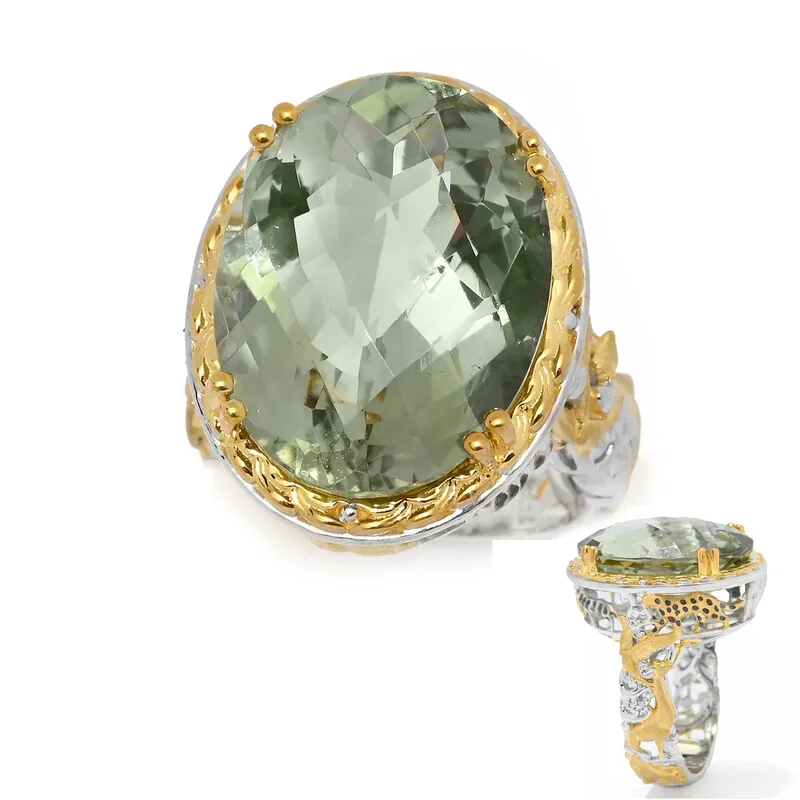 Anello in argento con Ametista Verde (Gems en Vogue)