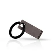 ManoJ Portachiavi in titanio e Diamanti Neri