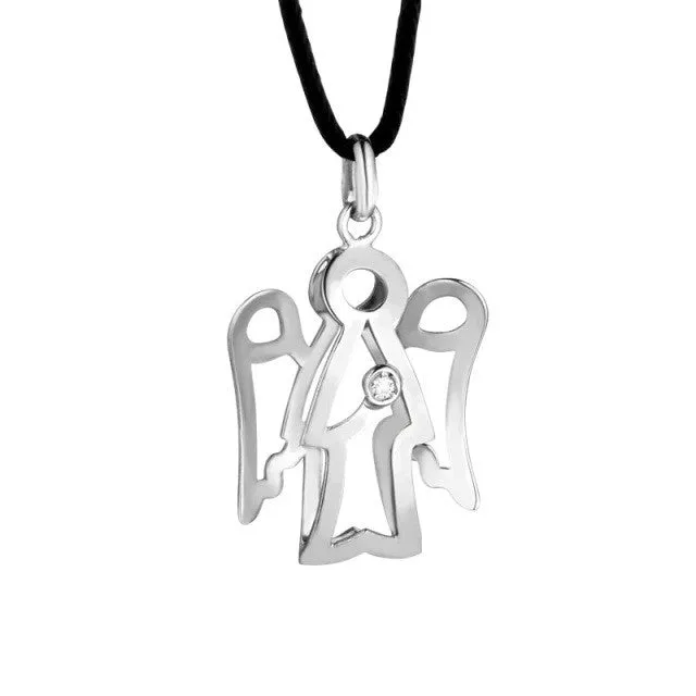 Roberto Giannotti ciondolo Angelo Diamante Oro bianco