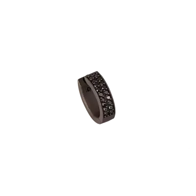 ManoJ Orecchino Diamanti neri e Titanio