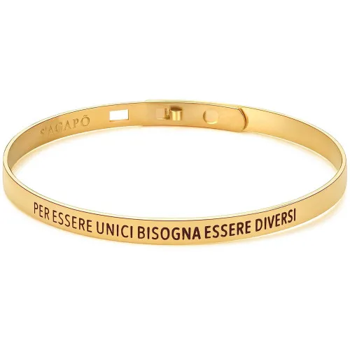 S'AGAPO' SHAE08  Bracciale Rigido con Frase