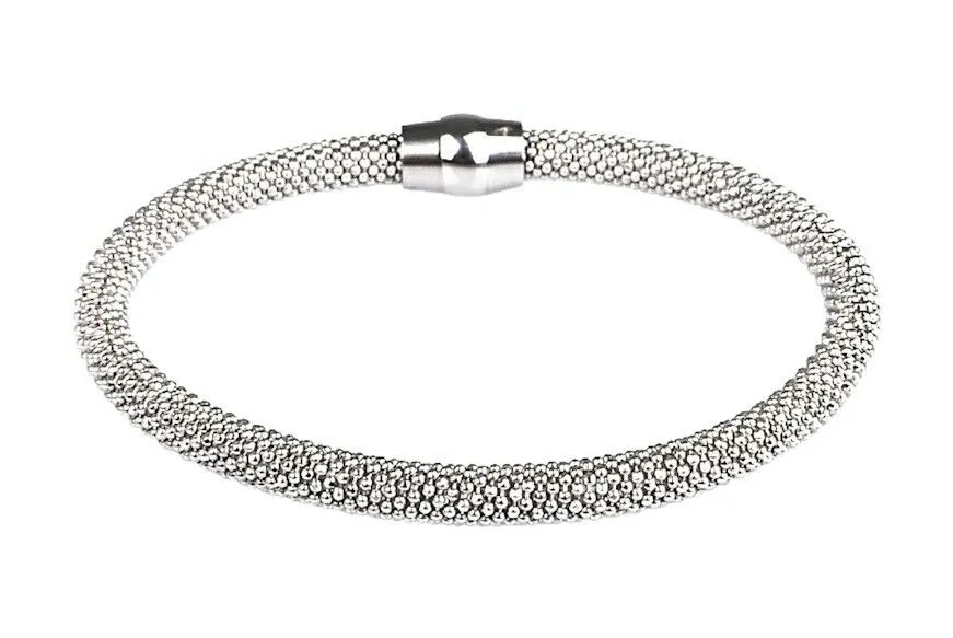 Bracciale semirigido in argento 925‰  chiusura megnetica