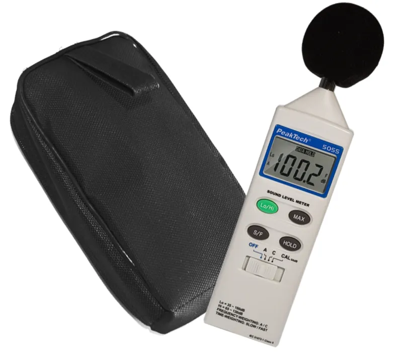Messgerät Schallpegel P5055 35 bis 135dB LCD 2 Bereiche  Schallpegelmessung