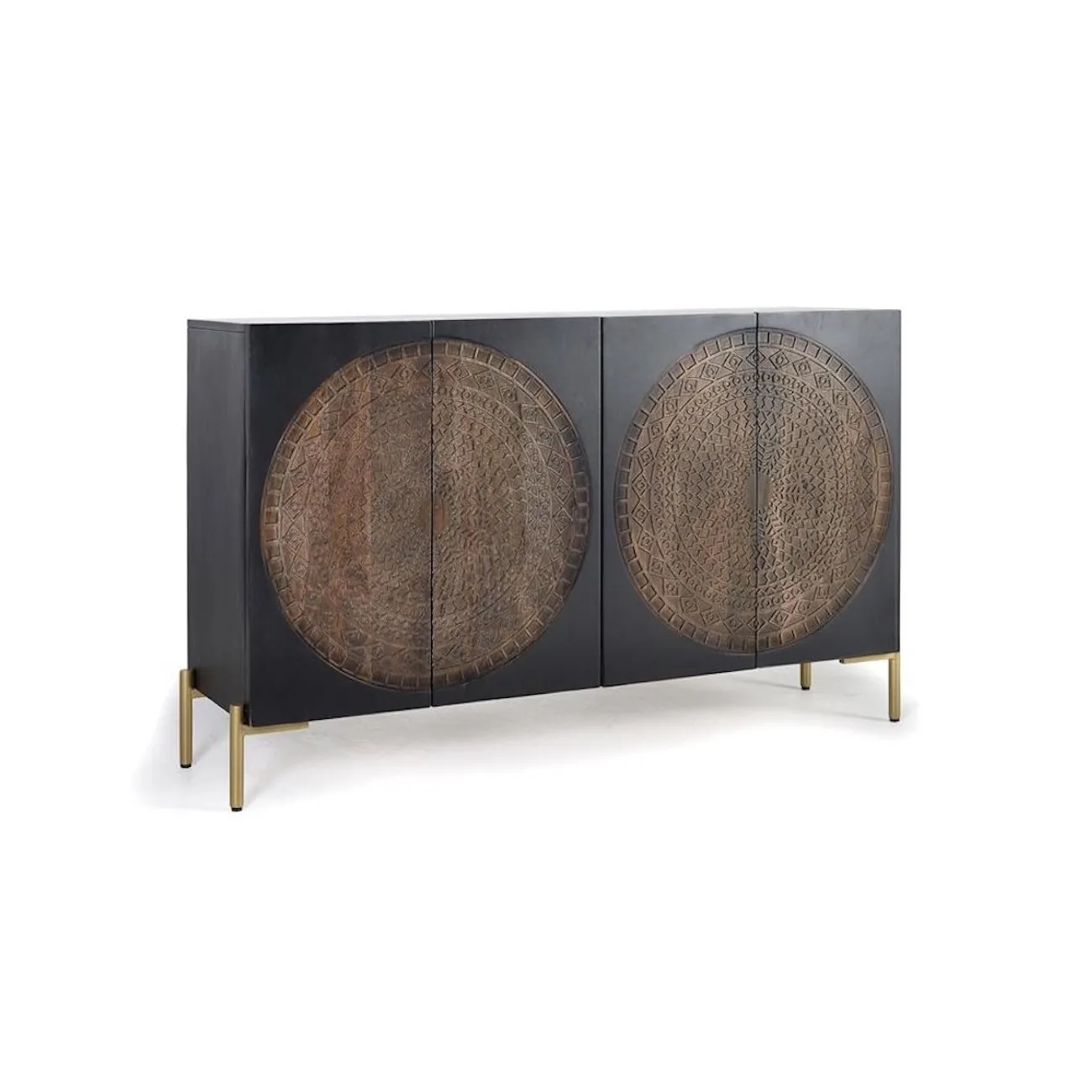 SIERRA - Anrichte aus Mangoholz schwarz L 145